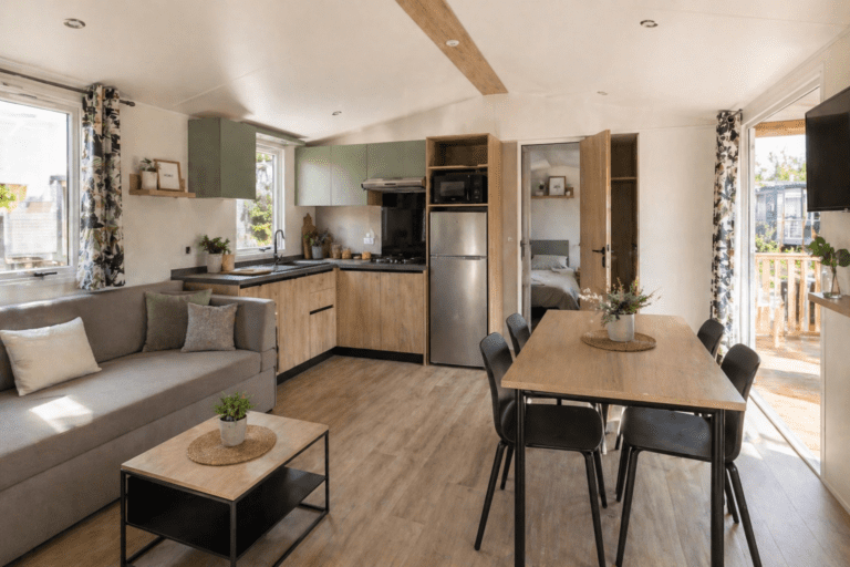 l'intérieur d'un mobil home
