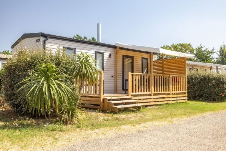 un mobil-home en camping