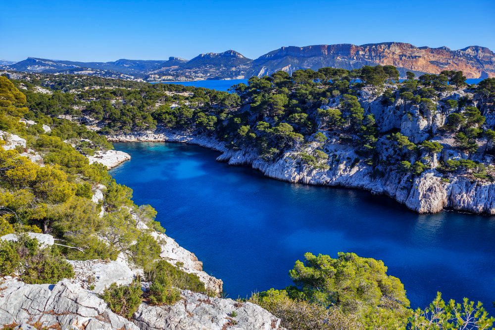 paisaje de calanques en Provenza