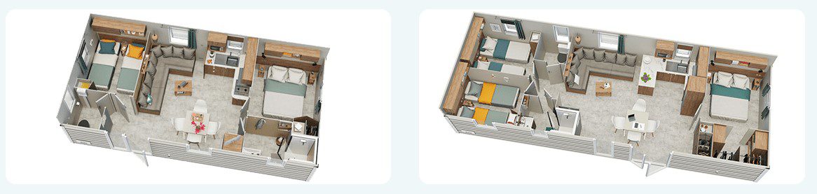 des agencements différents de mobil-home