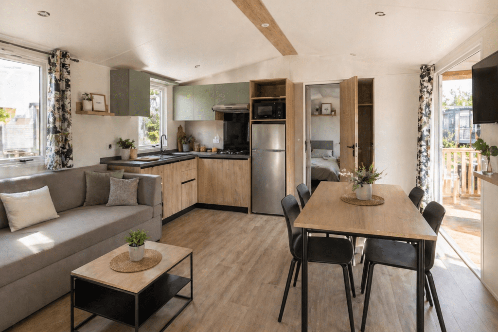 l'intérieur d'un mobil home