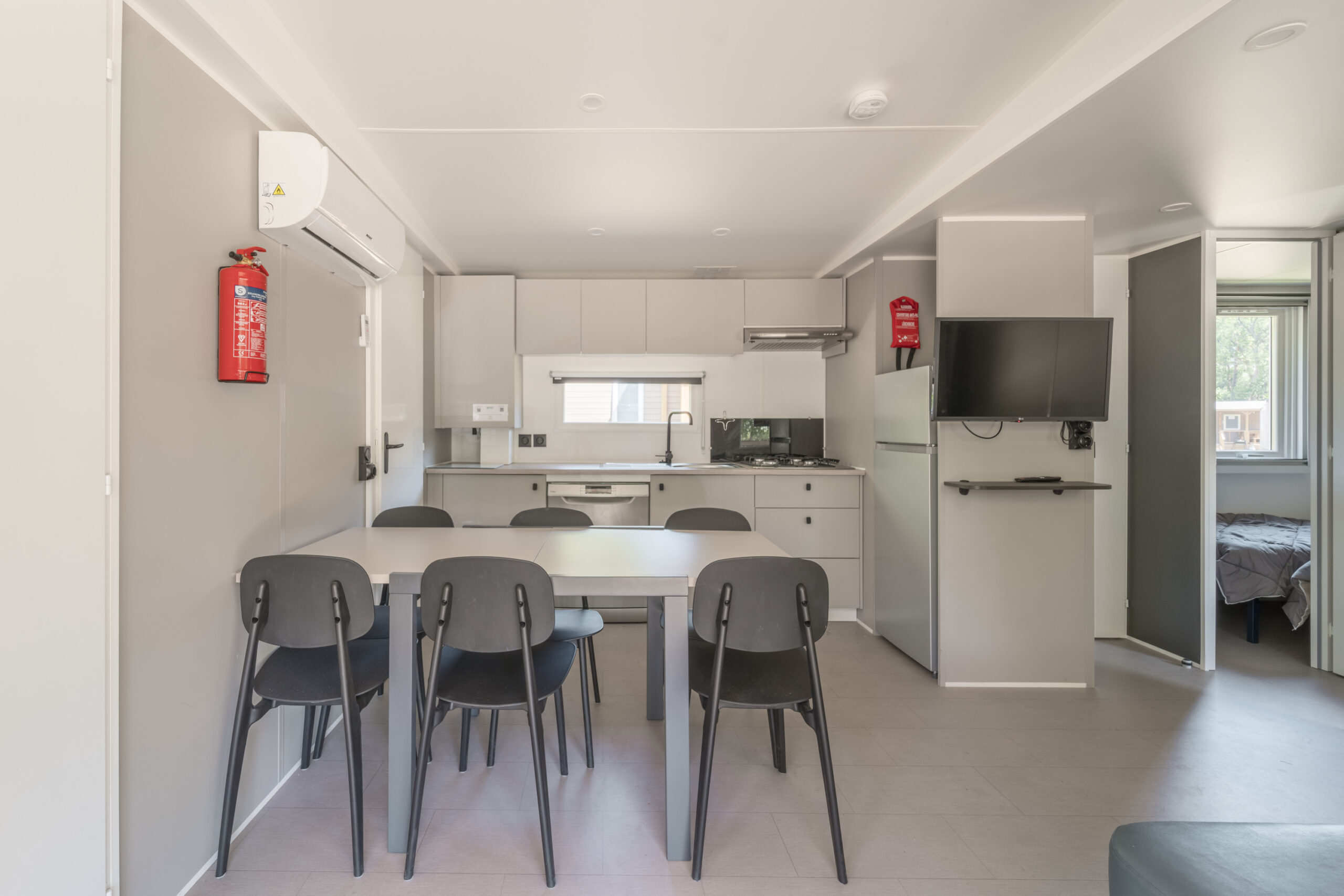 l'intérieur d'un mobil home