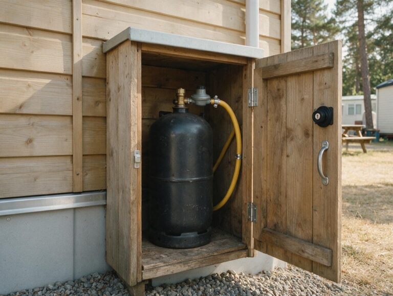 une bouteille de gaz pour mobil home
